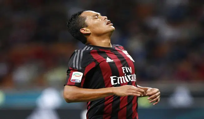 Bacca, momento no. Salterà l'Empoli per infortunio.