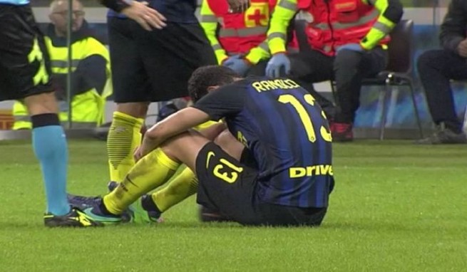Inter: per Ranocchia si teme uno stiramento. Inter: per Ranocchia si teme uno stiramento.
