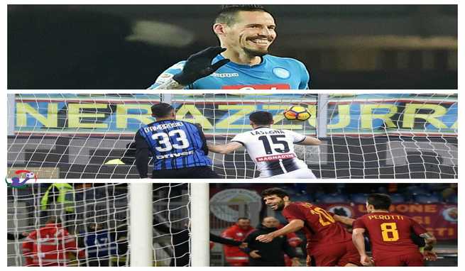 VOTI ANTICIPI SERIE A 17.A GIORNATA: NON BASTA ICARDI, HAMSIK PER LA STORIA E FAZIO SUL GONG!